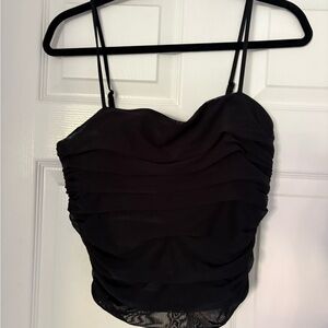 NWT Express Black Ruched Camisole Top